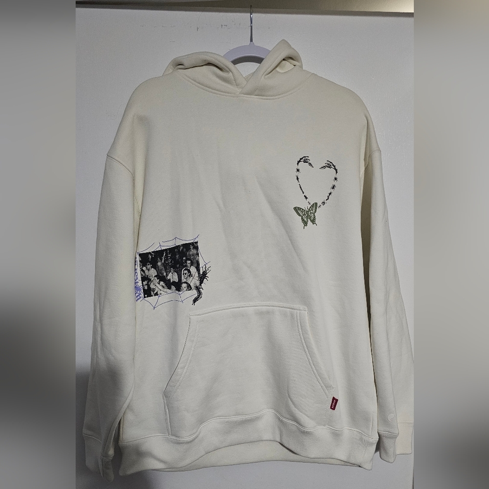 WORSHIP SUPPLIES Creatures White Hoodie Sweatshirt Mens Size Med New No Tags
